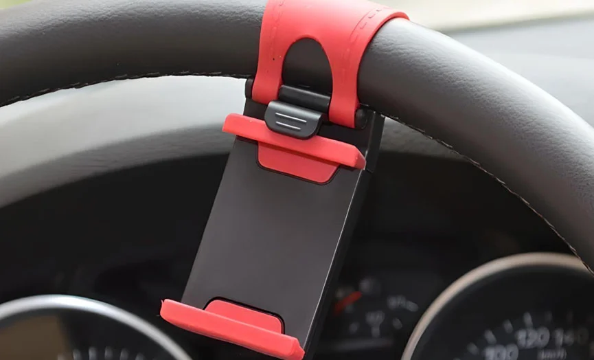 Compact Steering Wheel Phone Dock